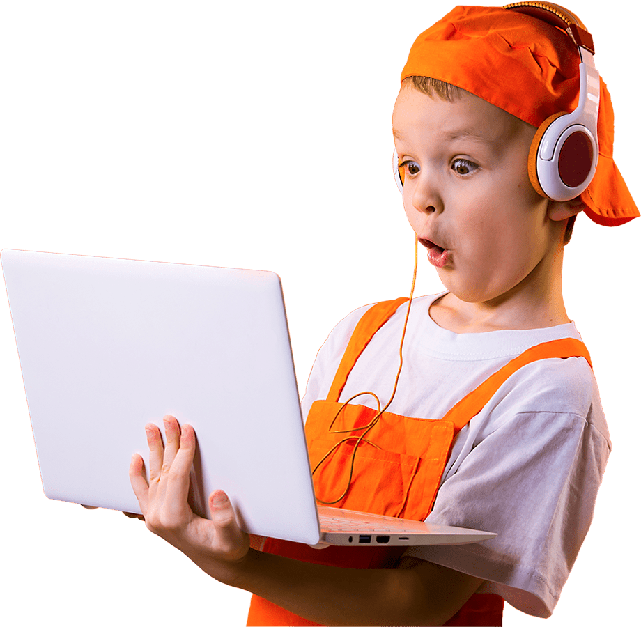 Boy with laptop